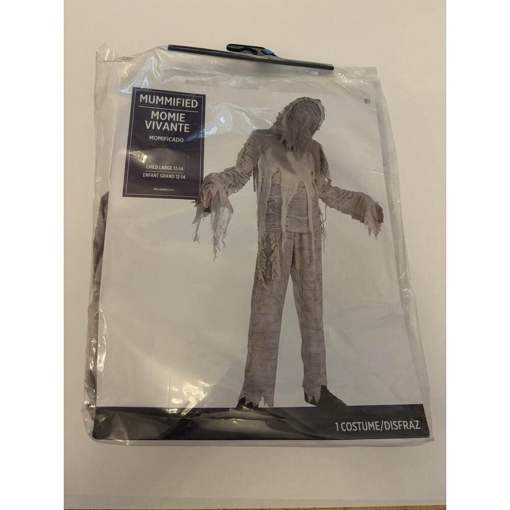 Mummified Mummy Ghost Scary Halloween Costume- Child Large 12-14 Amscan 1272